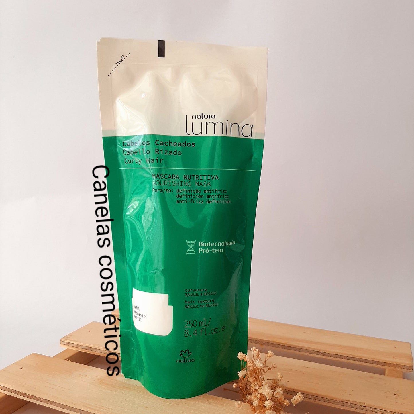 REPUESTO MASCARILLA NUTRITIVA LUMINA CABELLO RIZADO NATURA 300ml