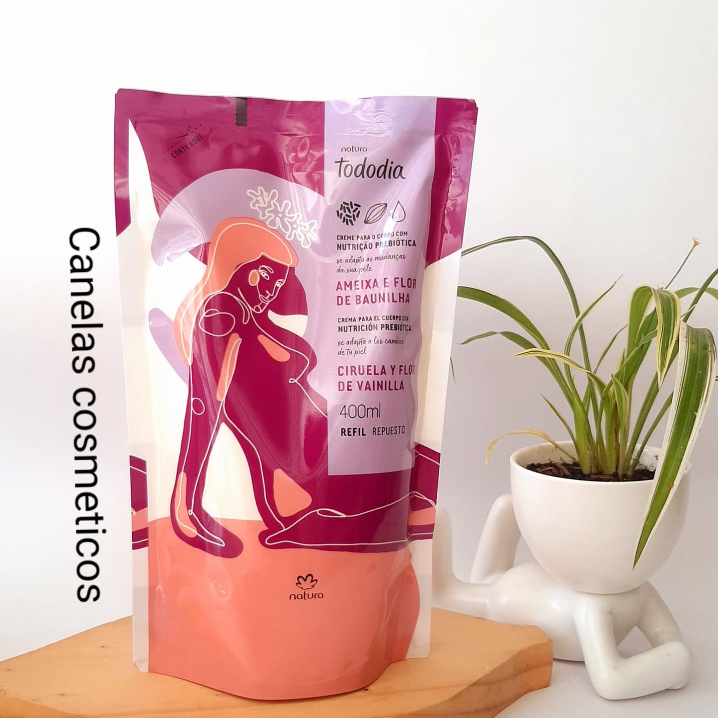 RESPUESTO CREMA NUTRITIVA CORPORAL TODODIA NATURA CIRUELA Y FLOR DE VAINILLA 400 ML