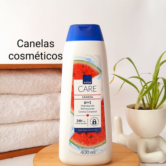 CREMA HIDRATANTE Y REFRESCANTE CORPORAL AVON CARE SANDIA 400 ML