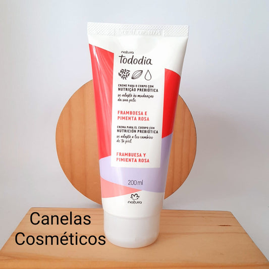 CREMA NUTRITIVA CORPORAL TODODIA NATURA FRAMBUESA Y PIMIENTA ROSA 200 ML