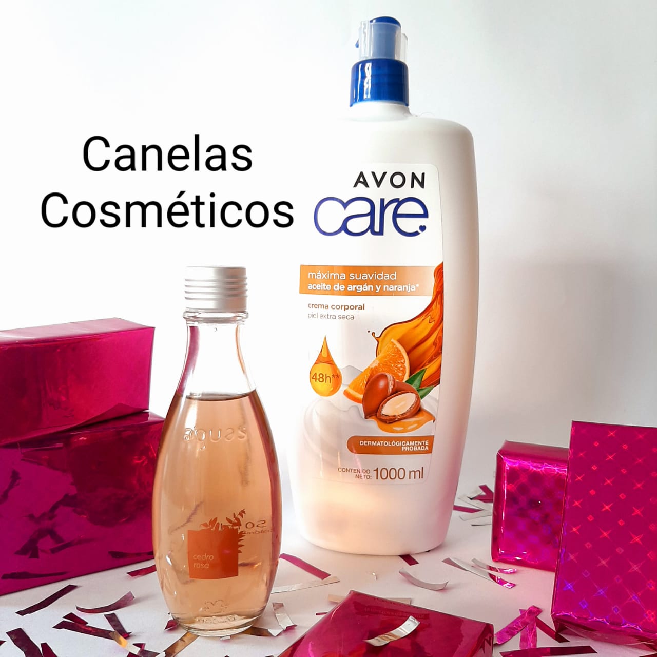 KIT CREMA LITRO AVON MAS COLONIA AGUAS