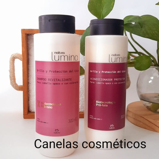 SHAMPOO Y ACONDICIONADOR LINEA BRILLO Y PROTECCION DEL COLOR LUMINA