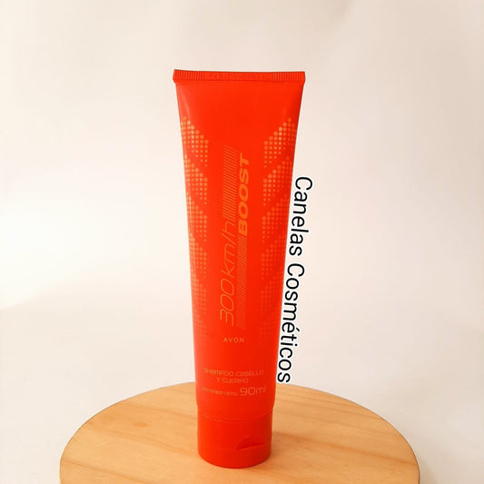 SHAMPOO CABELLO Y CUERPO 300KM/H BOOST DE AVON 90ML