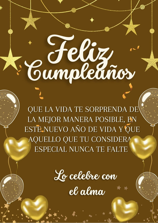 TARJETA DE REGALO FELIZ CUMPLEAÑOS